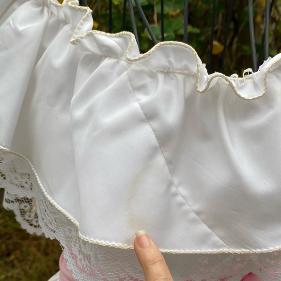 Vintage Lace Tiered Ruffles Cottagecore Praire Gunne Sax Style Dress - Picture 15 of 16